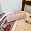Printed Pencil Storage Bag Canvas Zipper Stationery Pouch Trendy Makeup Bag  Children