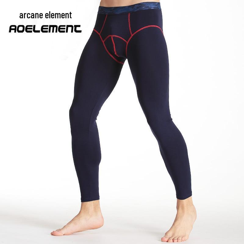 Aoyuan Element Men's Slim Fit Autumn & Winter Warm Pants - Thin Cotton Wool Base Layer.