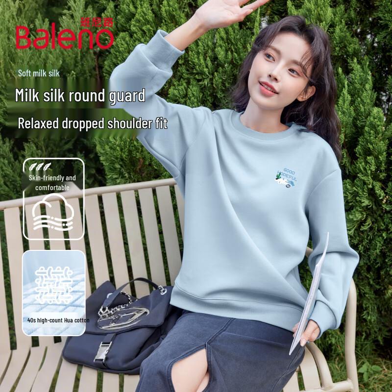 Baleno Women's Milk Silk Crew Neck Sweatshirt