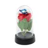 Eternal Flower Glass Dome Night Light - Gold Foil Butterfly Rose & Dried Flower Table Decoration