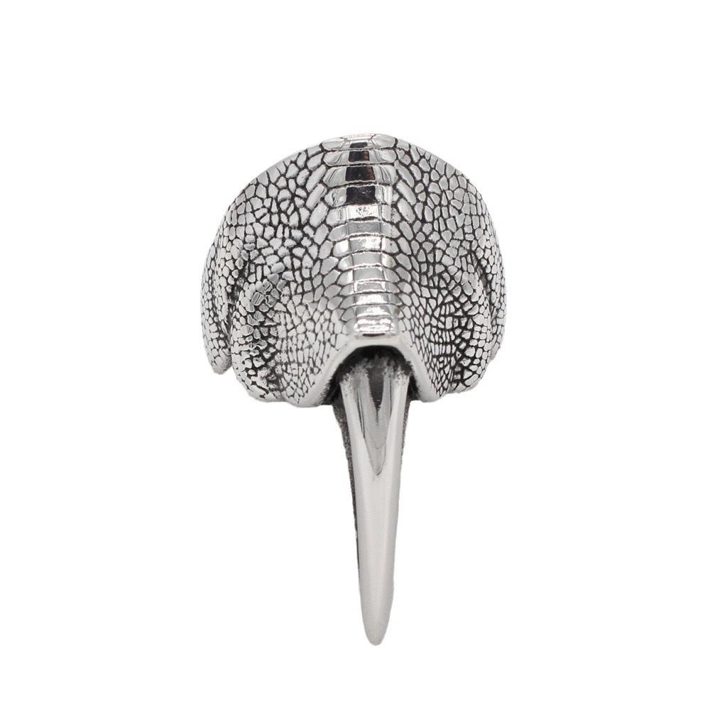 

Animal Claw Ring 316L Stainless Steel Jewelry Punk Teeth Ring Size 7-13 7 серебряный
