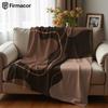 Brown Tone Curved Ultra Soft Sherpa Fleece Blanket Fluffy Warm Halloween Cozy Throw for Sofa Couch Bedroom Gift All Season