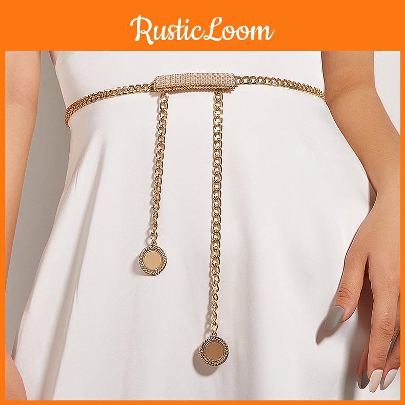 Waist Metal Chain Women With Pearl Buckle For Elegant Summer Outfits Winter