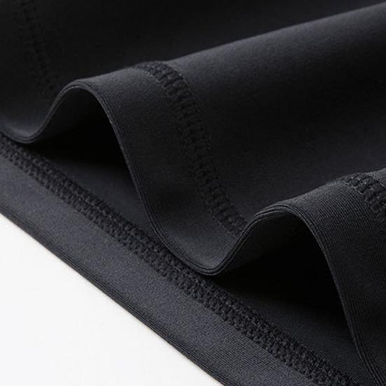 Men Swimming Shorts Water Sport Top O Neck Short Sleeve Slim Fit Elastic Breathable Quick-drying Striped Knee Length Pants Surfing Wading Sports