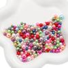 Abs Non-Porous Pearl Plated Colored Round Beads Loose Beads Beaded Handmade Diy Vanity Box Clothing Jewelry Decorative Materials