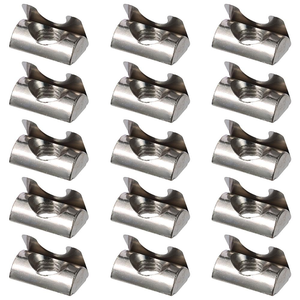 

15Pcs Carbon Steel Roll in Spring Nuts Nickel-Plated M8 Nuts High Quality for Aluminum Profile