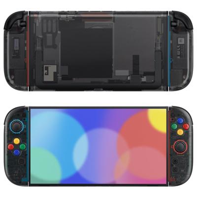 EXtremeRate DIY Ersatzschale Tasten für Nintendo Switch Custom Konsole Rückplatte Controller Frontplatte Zierleiste mit ABXY für Essential