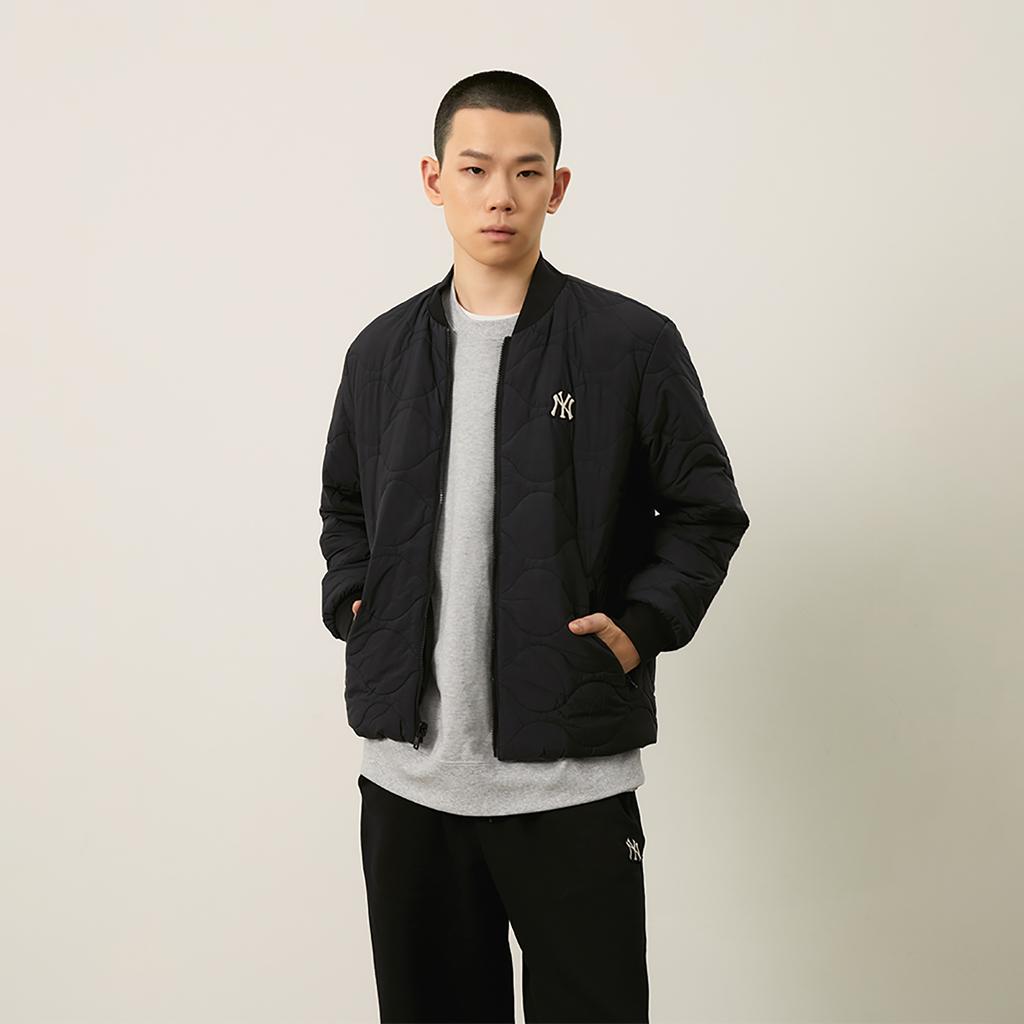 New MLB MONOGRAM Collection New York Yankees FW24 Windproof Jackets & Coats Puffer Jacket Unisex Black 3AWJM0646-50BKS