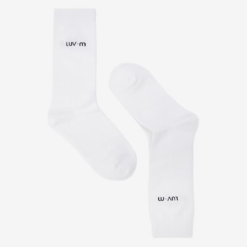LUVM LUV.M LOGO SOCKS_IVORY
