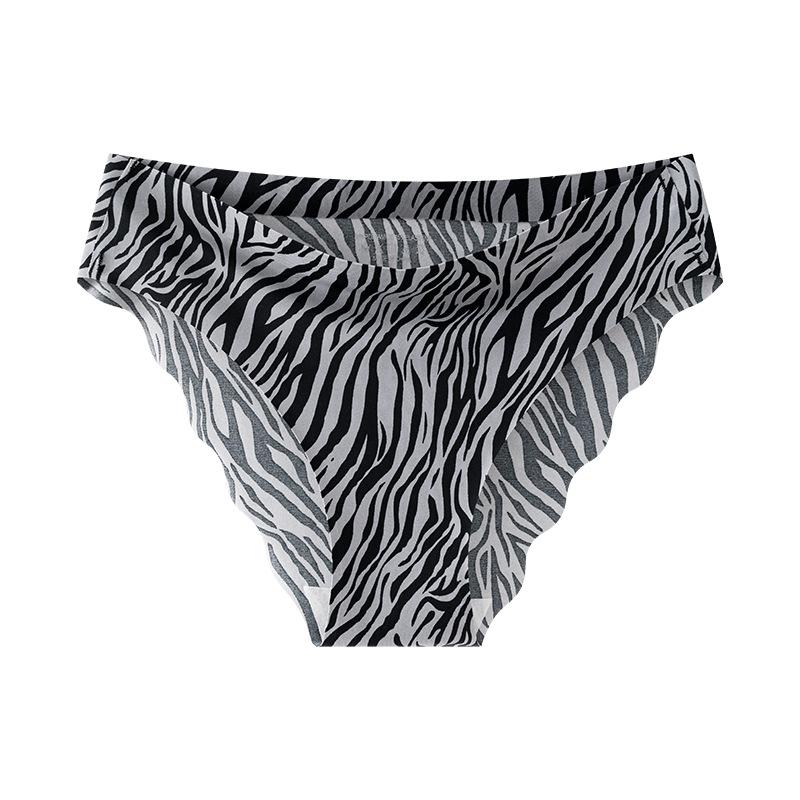 Sommer Mode Unterwäsche Sexy Leopardenmuster Nahtlos Eis Seide Sport Komfortabel Weich Hautfreundlich Nahtlos Damen Dreieck Höschen