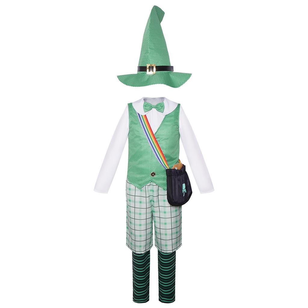 St Patricks Day Cosplay Costume For Children With Felt Fabric For Stage Performances And Parties
