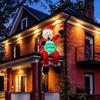 Waving Inflatable Santa Christmas Decoration with Polyester Fabric and Internal Blower for Lawns, Doors, and Retail Displays