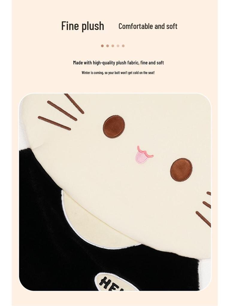 2025 Winter Plush Cat Car Seat Cushion Cover