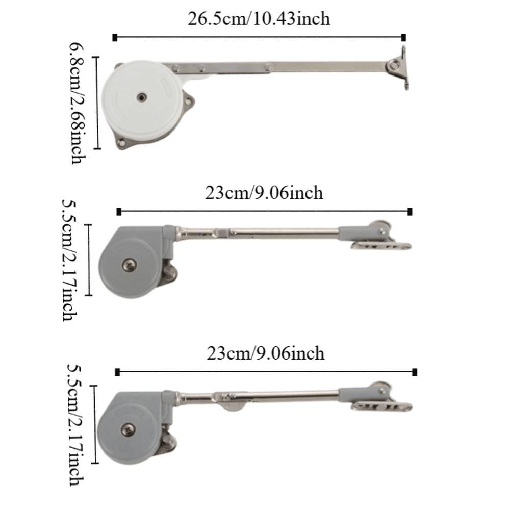 Silent Damping Lid Support Hinge Soft Closing Hydraulic Rod Adjustable Cabinet Hinges Sofa Bed