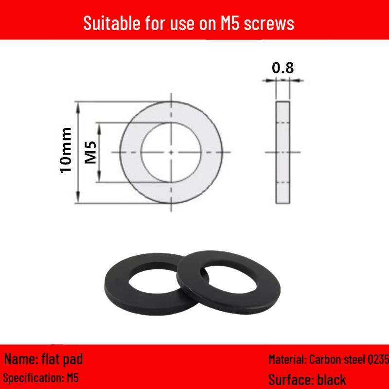 Podkładka dystansowa płaska ocynkowana/stal nierdzewna - Rozmiary: M3, M4, M5, M6, M8, M10, M12
