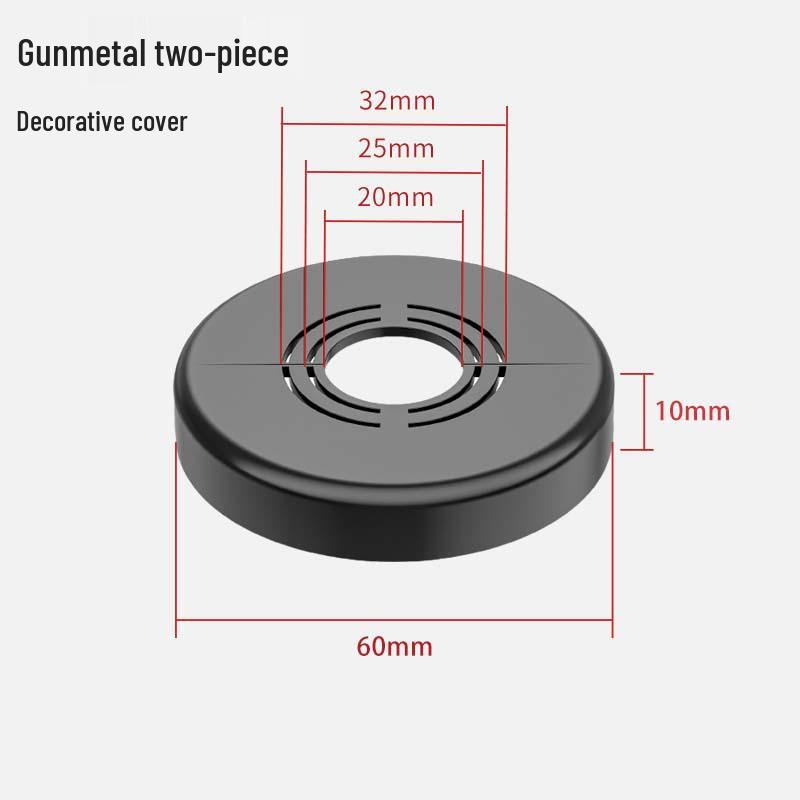 Dekorativní kryt sprchové hlavice děleného typu bez vrásek se zadním košíkem