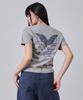 ALVINCLO [Women] Angel Wings Semi-Crop Short Sleeve T-Shirt Ast3703 (3 Colors)