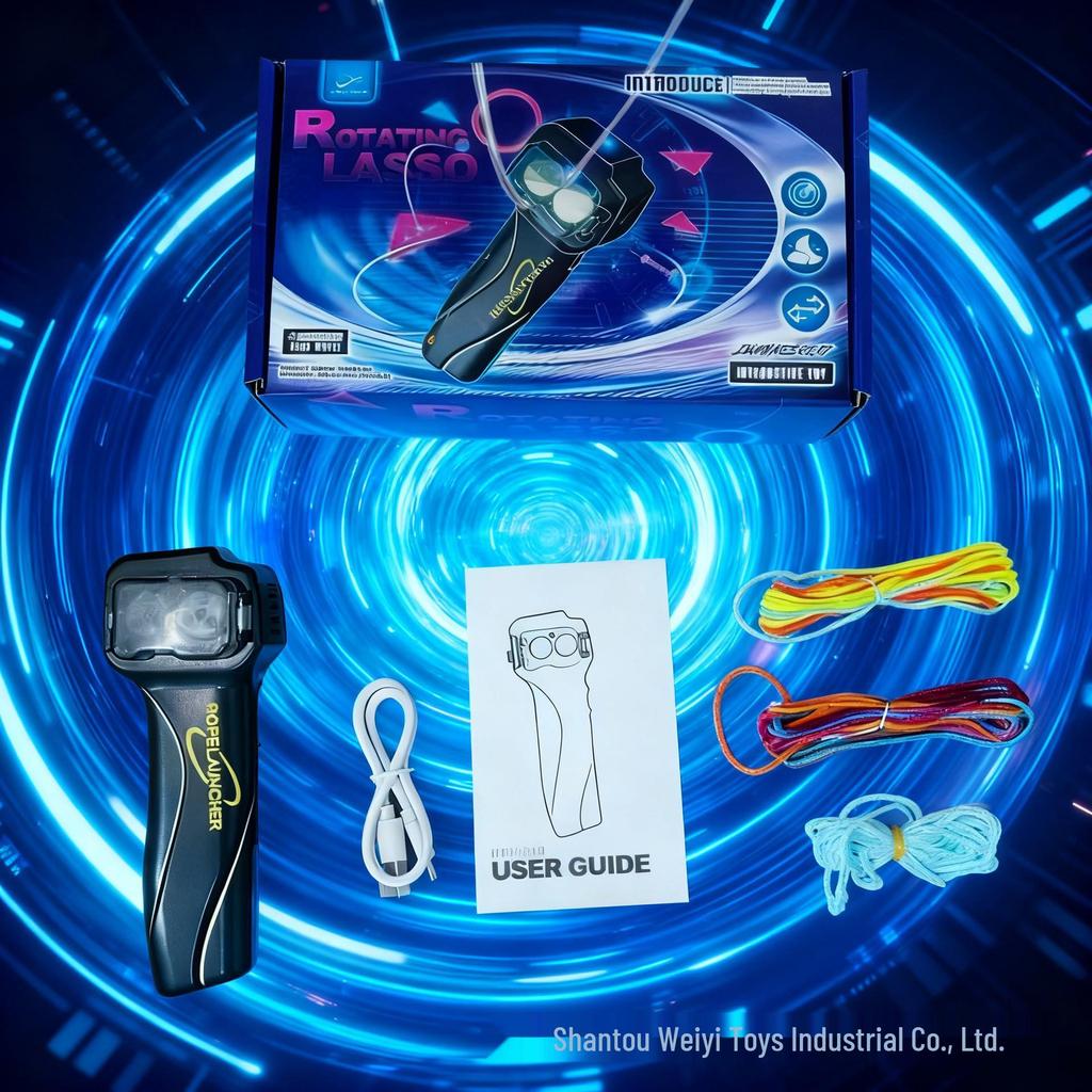 Luminous Rotating Rope Launcher: Decompression Propeller Toy