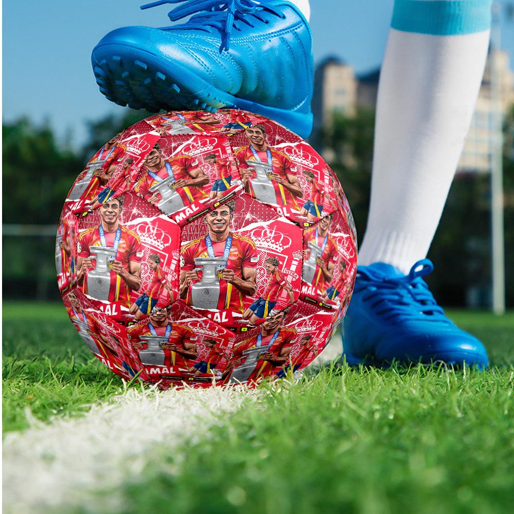 Lamine Yamal Theme soccer ball Size 5 Soccer Ball Soft Touch Professional Training Football for Outdoor Sports