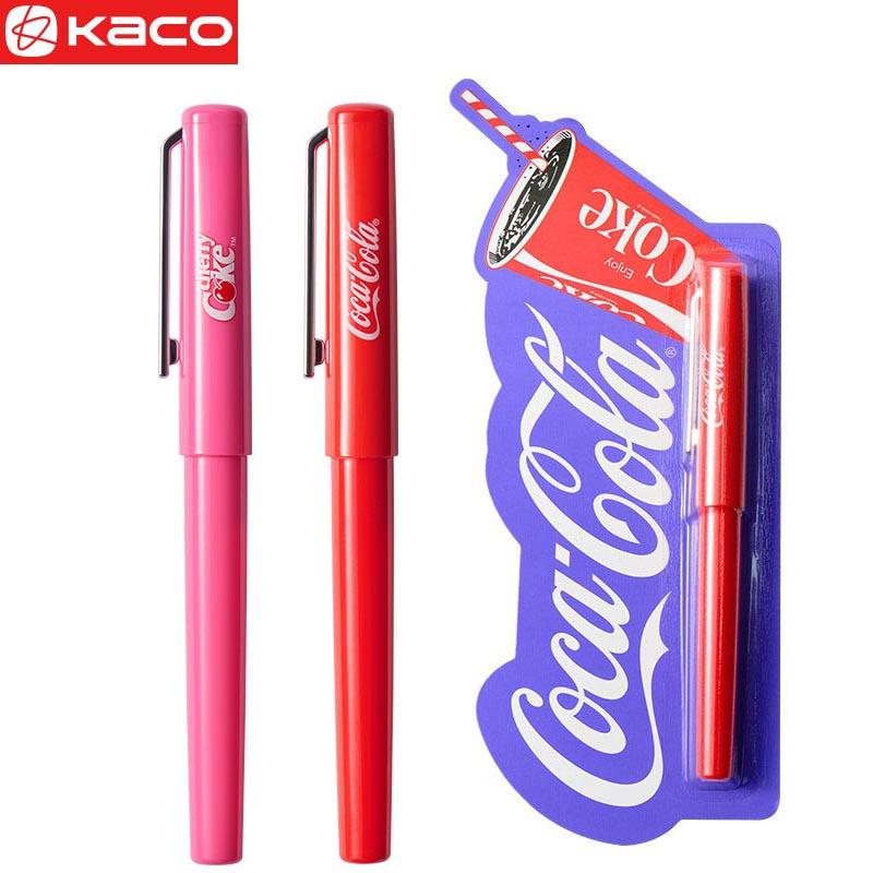 KACO×Coca-Cola MELLOW Fountain Pen,Aesthetic EF Nib Smooth Writing&Ergonomic Grip Alloy Clip For Homework,Calligraphy,Daily Use
