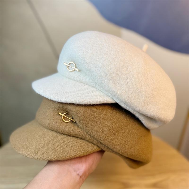 Vintage Britisk Caps Beret Høst og Vinter Ny Casual Malerberet