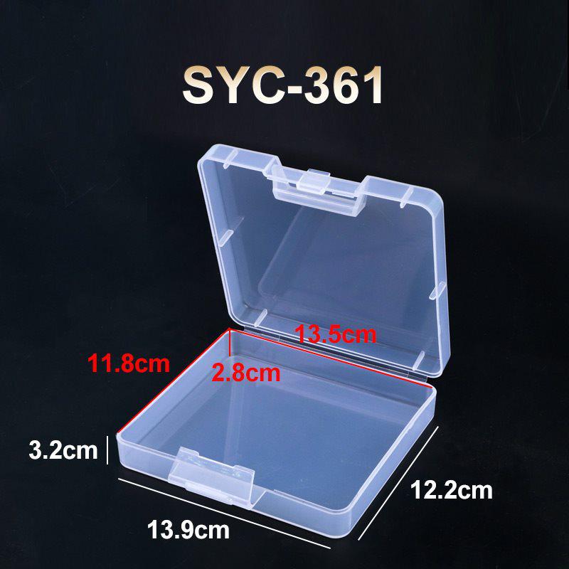 Transparent Rectangular Craft & Storage Box - Small Parts Organizer