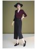 Slim-Fit Stretchy Black High-Waist Slit Midi Skirt for Women