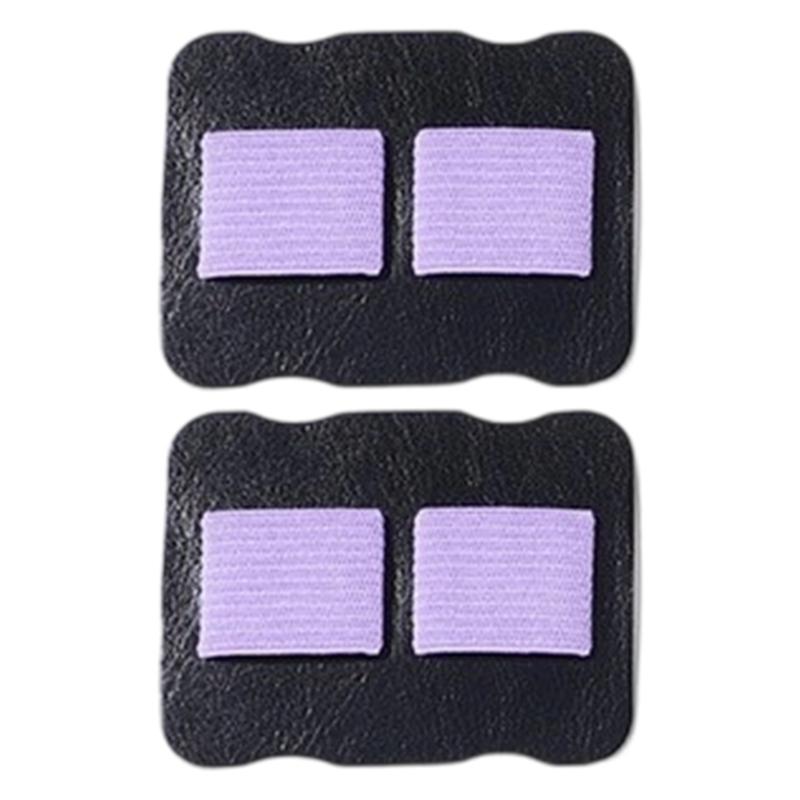 2Pcs Double Slots Leather Pen Organiser Adhesive Pen Organiser with Double Elastic Bands for Hardcover Notebook Planner