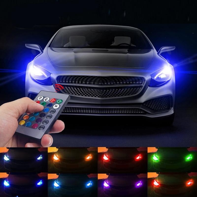 Kontrollleuchte, ultrahelles Licht, mit Fernbedienungs-Autolampenzubehör, tragbares LED-Licht, mehrere Farben einstellbar