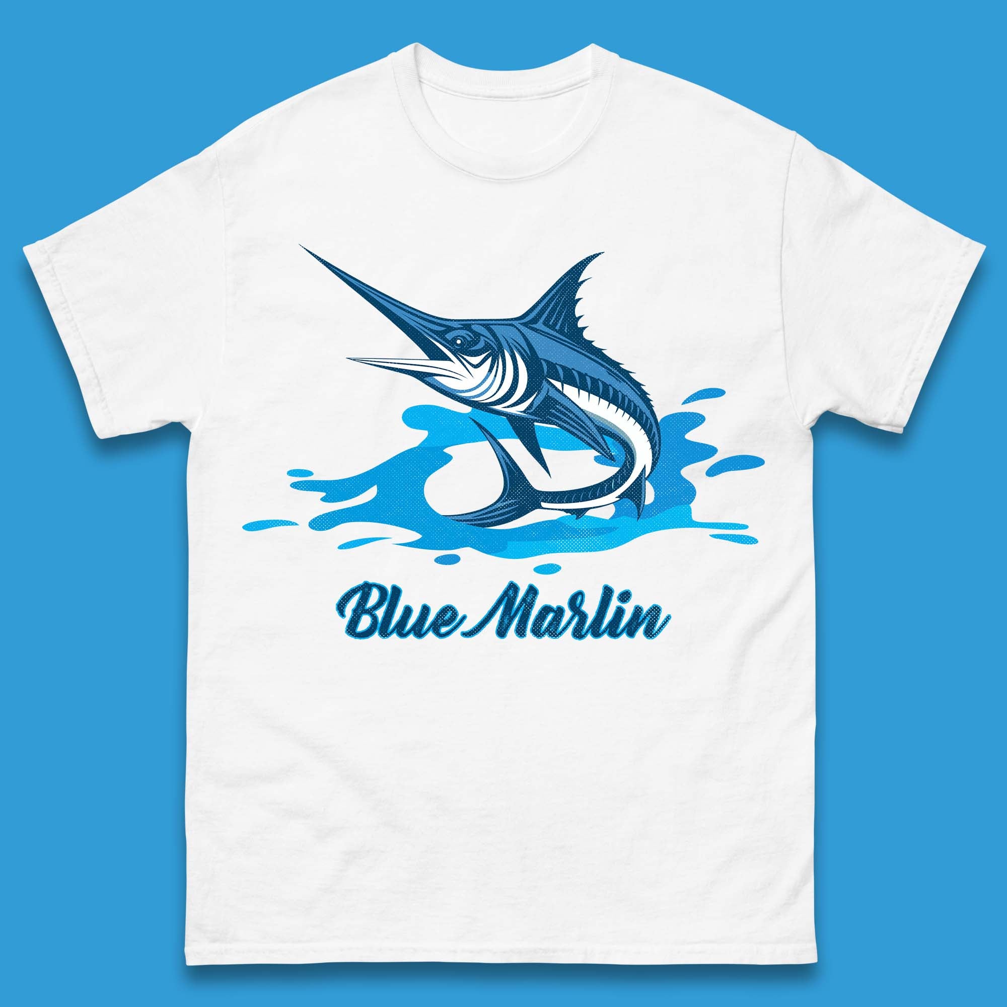 Blue Marlin Fishing Mens T-Shirt Womens Tops Tees M