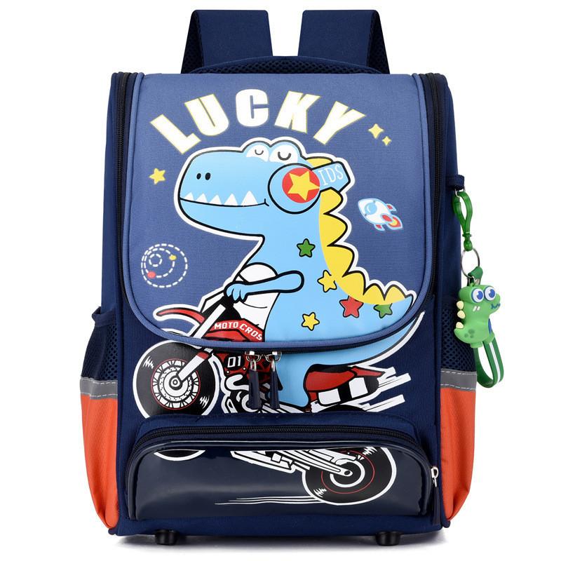 Cute Space-themed School Backpack For Boys And Girls Durable Nylon Elementary Bag With Padded Straps