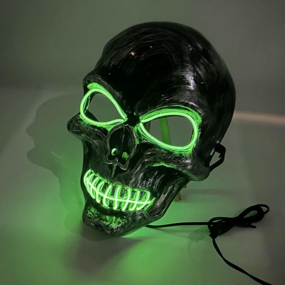 Luminous Cosplay Mask Ghost Party Props EL Wire Party Mask Props  Halloween