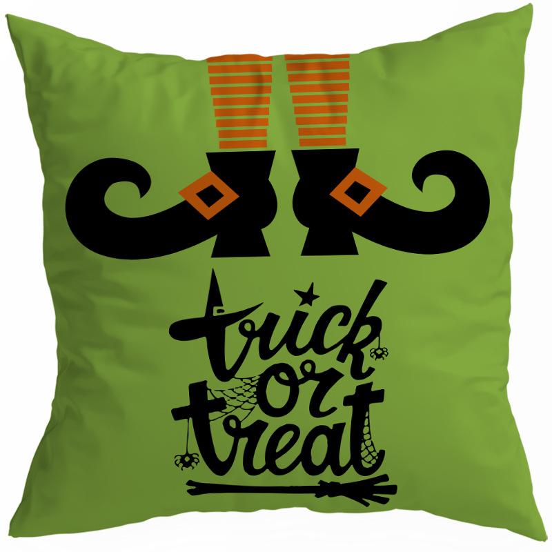Halloween Horror Pumpkin Witch Moon Decorative Pattern Pillow Cover Bedroom, Living Room, Sofa, Cinema, Car Throw Pillow Cover