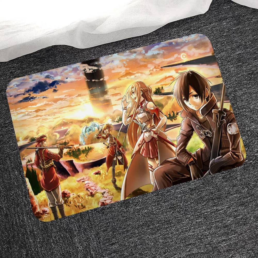 Adventure Anime Sword Art Online Bathroom Mat Kids Room Bedroom Decoration Balcony Anti-Slip Doormat Living Room Welcome Rug