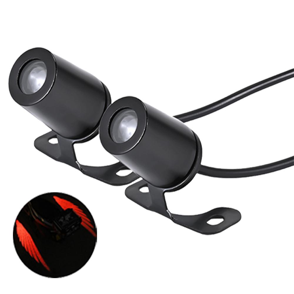2Pcs Motorcycle Led Light Waterproof Angel Wings LED Tail Lights Super Bright Motorcycle Spotlight Decorative Lamp Accessories