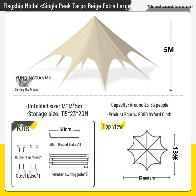 Giant Octopus Sunshade: Extra-Large Rainproof Camping Canopy Tent With Sun Protection