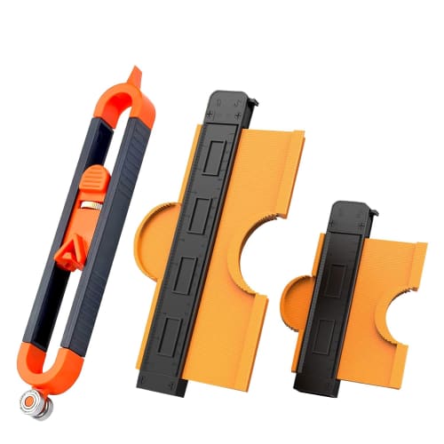 Archnote 3-Piece Set of Shape Gauges with Lock, Contour Gauges, and Curved Rulers for DIY Tools