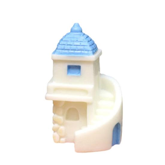 

Mini House Micro Landscape Accessory Resin Miniature House Figurine Fairy Garden Ornament for Bonsai Terrarium Crafts D
