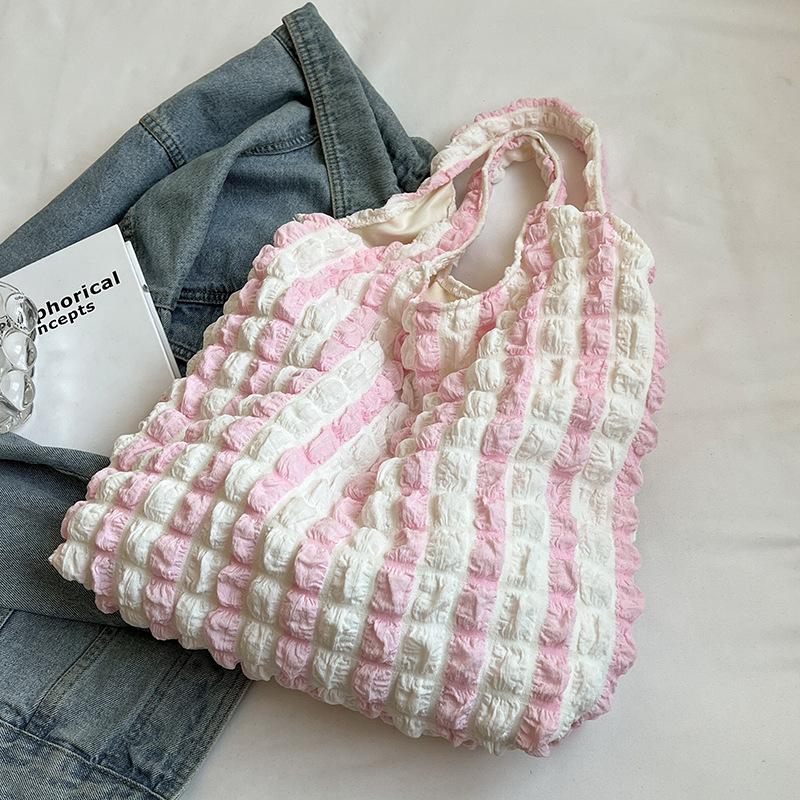 

Большая вместительная плиссированная сумка Cloud Puff, женская сумка через плечо, сумка для подмышек, ручная холщовая сумка для покупок