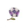 Korean Rhinestone Oil Drop Flower Brooch - Versatile High-End Fashion Accessory