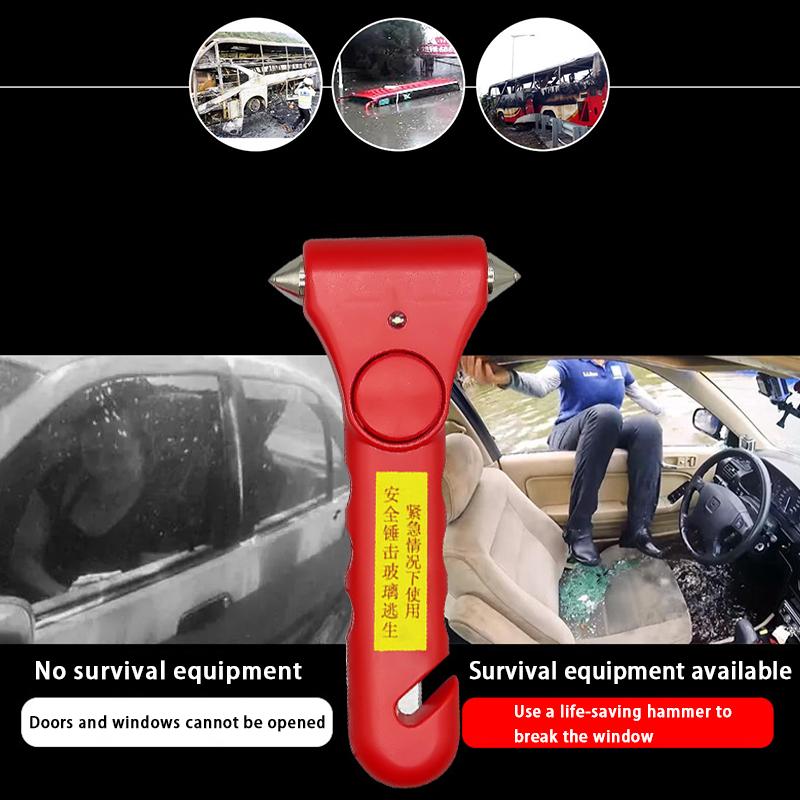 Vehicle Mounted Safety Hammer Rescue Window Breaking Escape Hammer Fire Safety Hammer Multi Functional Window Breaking Tool