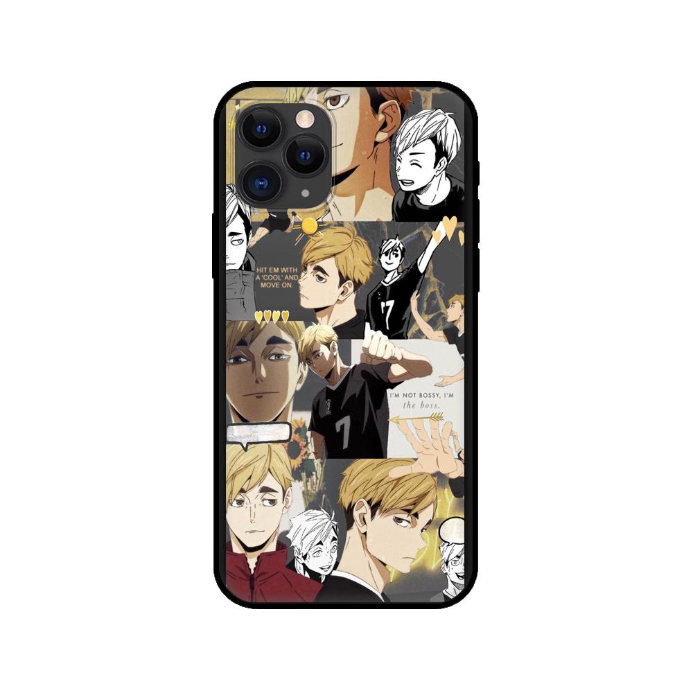 Black Tpu Case for Iphone 5 5s Se 2020 6 6s 7 8 Plus X 10 XR XS 11 12 Mini Pro MAX Back Cover  Miya Atsumu Haikyuu
