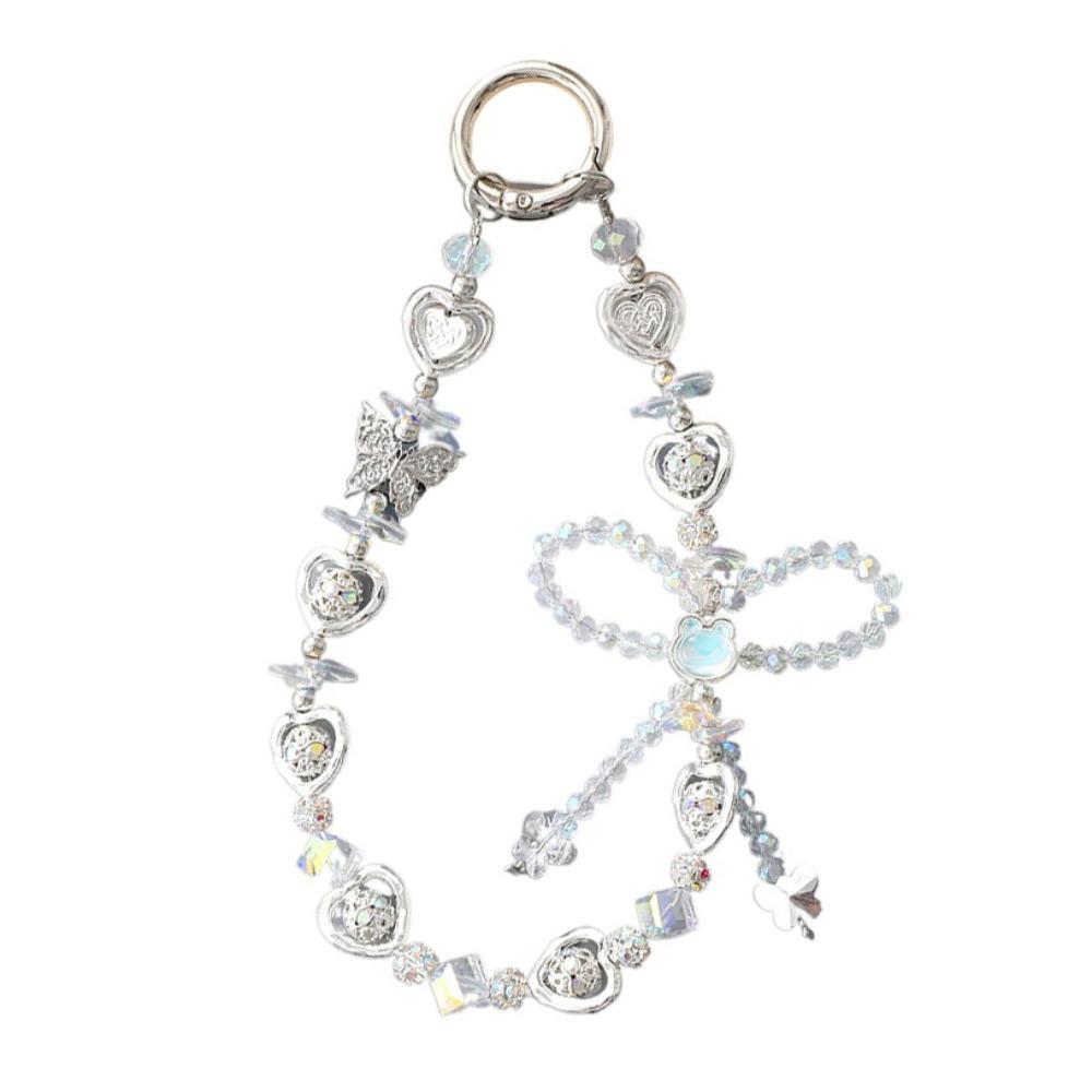 Bag Pendant Mobile Phone Keychain Strap Colorful Beads Phone Hanging Rope  Phone Case Accessories