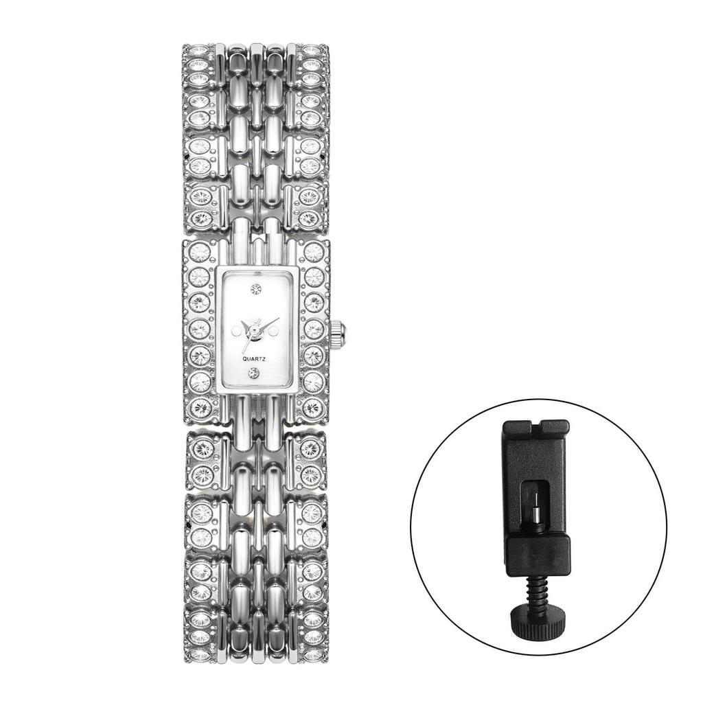 Square Watch for Cute and Alloy Square Fashion Accessory Perfect for Presents Women, Sparkly Analog, Waterproof, Antique, Stylish, Strap, Watch, -