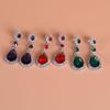 Luxury Zircon Stud Earrings: European & American Fashion Dangle Jewelry for Women