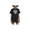 Letter Print Round Neck Short Sleeve T-Shirt Kids Tops Black DV0565-010