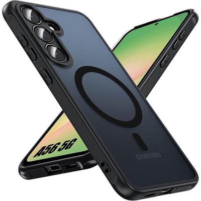 Protective Case - BOOLING - for Samsung Galaxy A56 5G - Black - Integrated Camera Protection - Shockproof