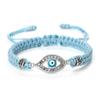 Cross-Border Alloy Bamboo Evil Eye Bracelet: Starry Eyed Woven Couple Bow Design