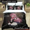 Anime Girl Lonely Rock Art Print Three Piece Bedding Set Article Children Or Adults For Beds Quilt Covers Pillowcases Bedding741