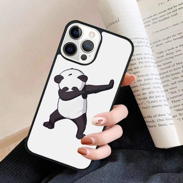 Cute Cartoon Animal Panda Phone Case Back Cover for iPhone 17 Air 16 15 14 13 11 12 Pro Max Plus Fundas Coque
